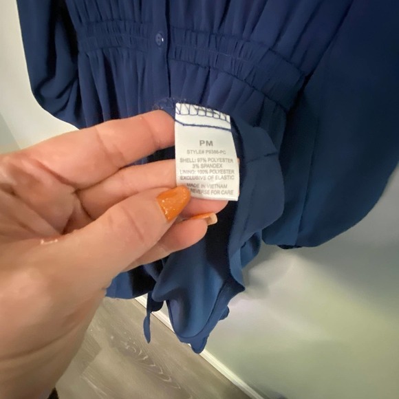 Always Indigo Navy Blue Shirt Dress PM - Picture 4 of 6